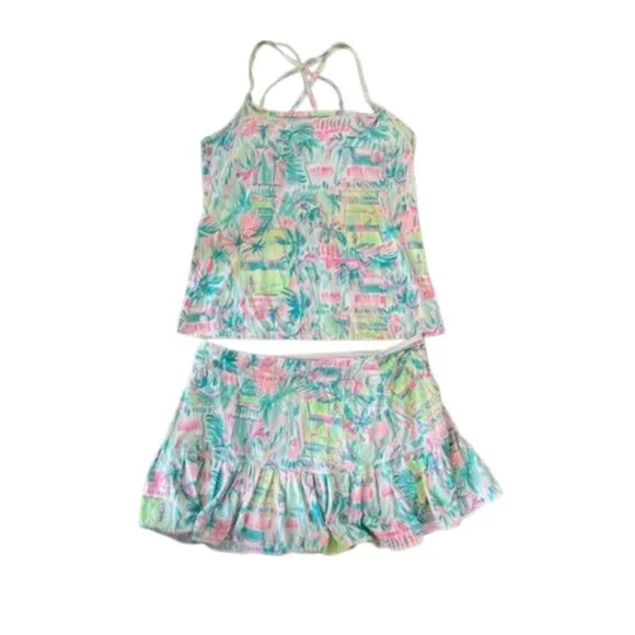 Lilly Pulitzer Perfect Match Luxletic Tennis Set Tank & Skort UPF 50+ XL - Picture 4 of 13